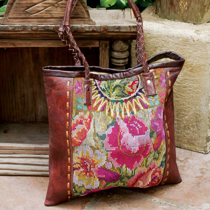 Huipile and Leather Tote