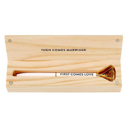 Santa Barbara Design Studio by Creative Brands - Wood Box with Gem Pen - First Comes Love