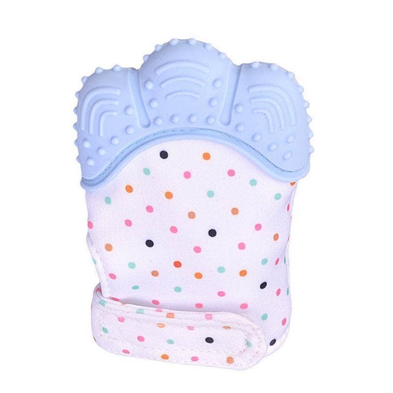 Baby Silicone Teething Glove: Blue