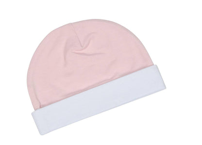 Pink Wonderfully Made Bamboo Sack Gown & Cap: Newborn