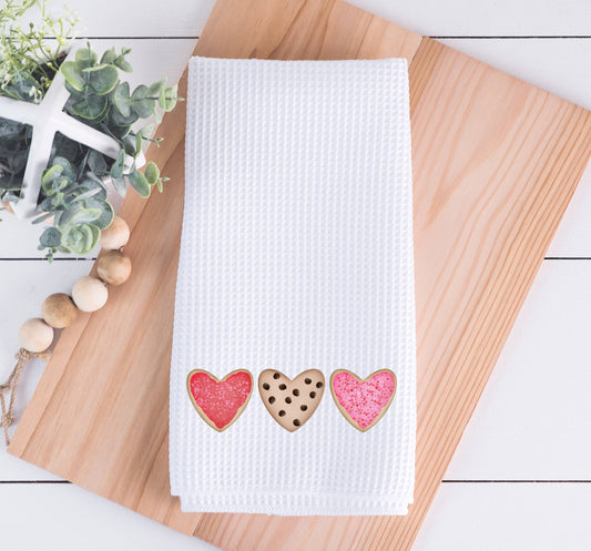 Valentine Cookies Kitchen Dish Towel