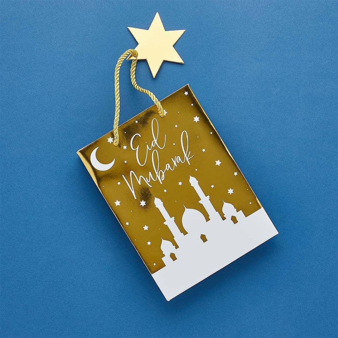 Gold Eid Gift Bag 5 Pack