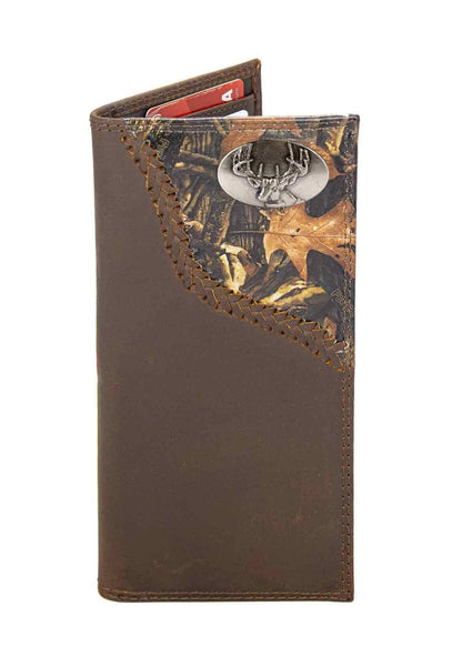 Buck Leather Roper Wallet: Realtree