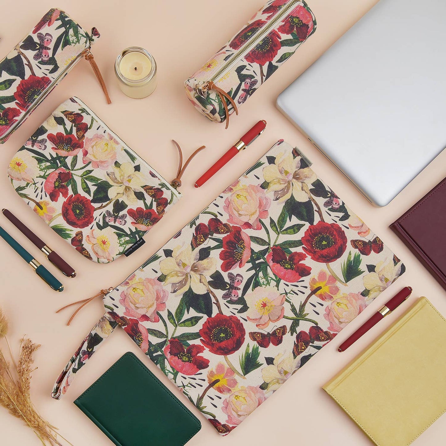 Pencil  Pouch - Peonies