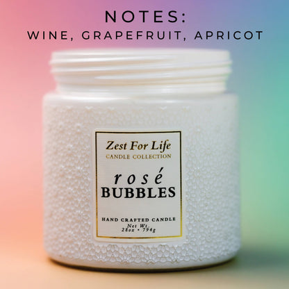 Rosé Bubbles – 28oz Zest For Life Luxury Candle