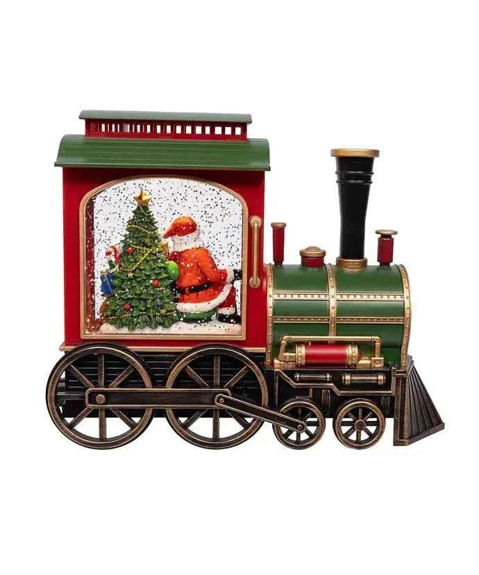 7.625" BO LED Santa Train W/Spin Water