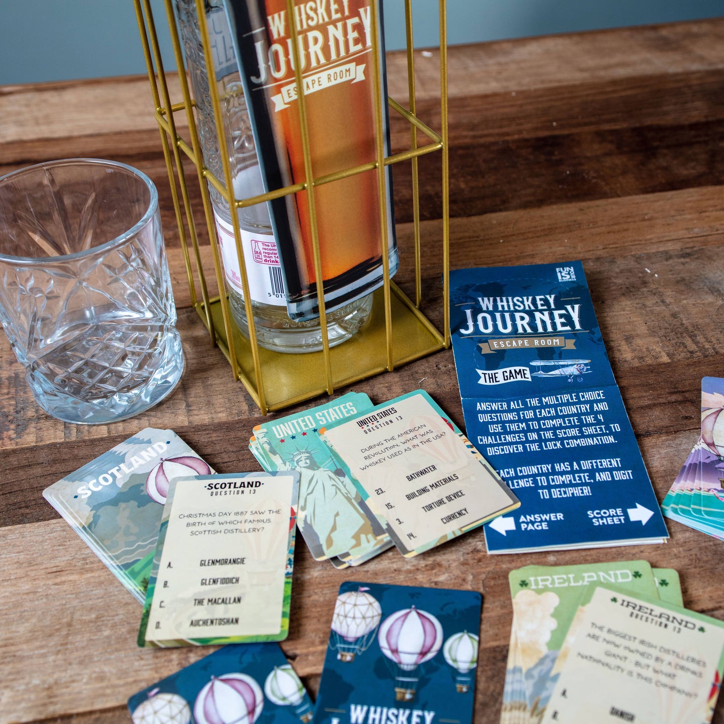 Whiskey Escape Room Puzzle Game - Men's Gifts for Christmas