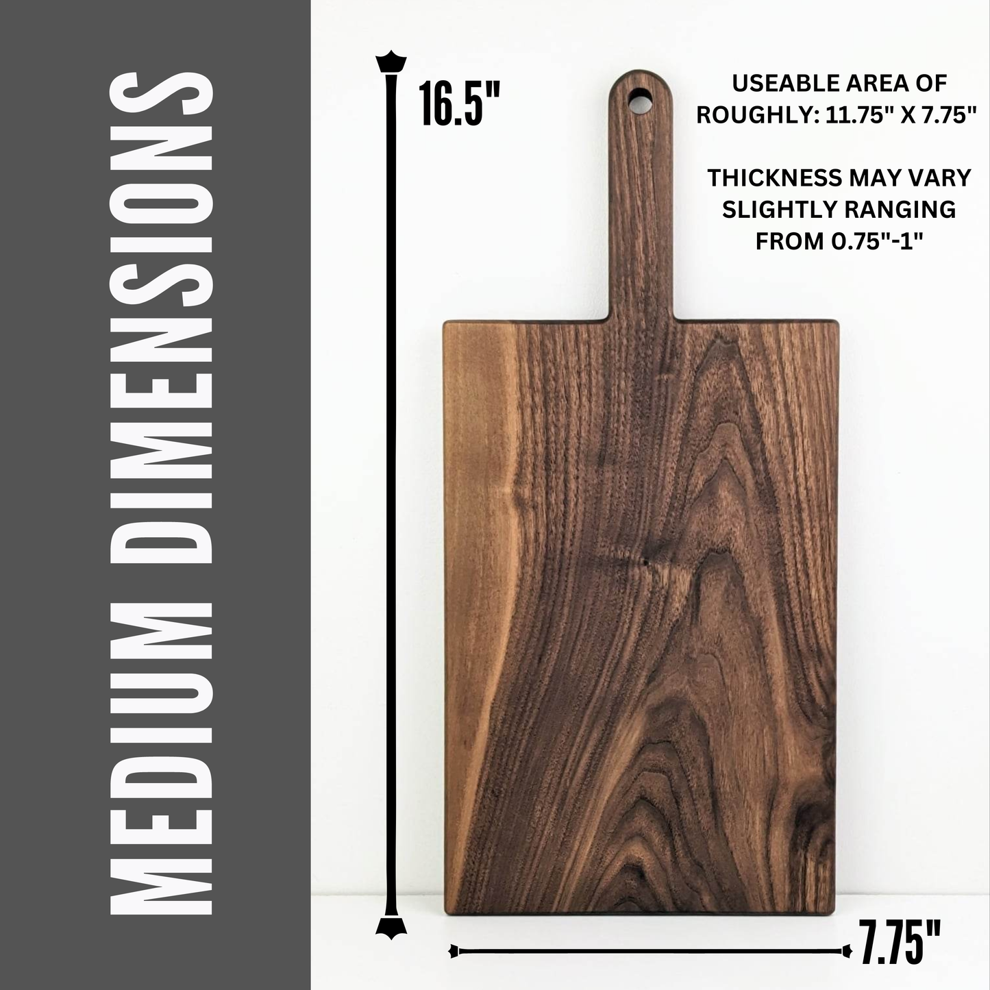 Wooden Charcuterie Board With Handle-Rectangular
