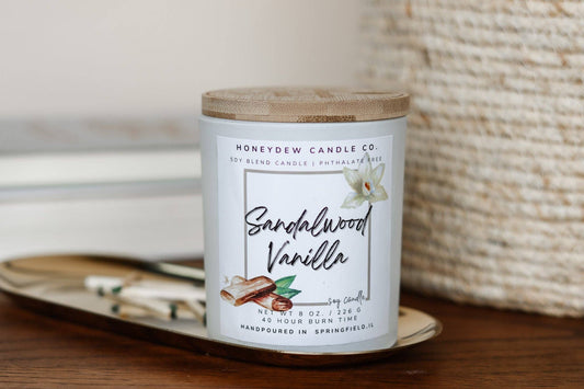 Sandalwood Vanilla Candle 8 oz