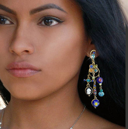 Joyería Sweet Romance - Pendientes geométricos modernistas desiguales E475-MM