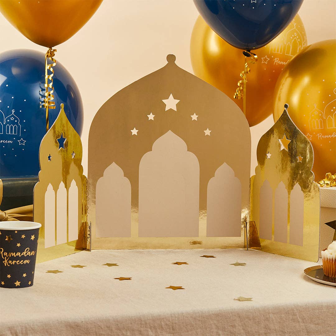 Gold Mosque Center Piece Decoration-Ramadan