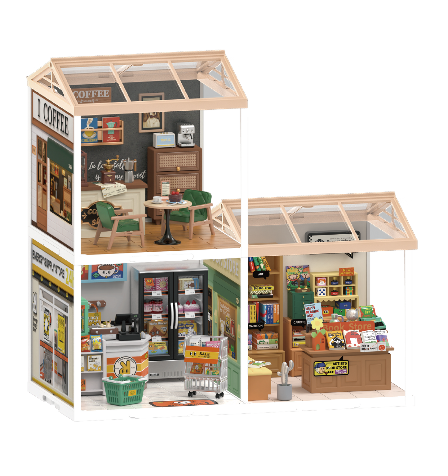 Hands Craft - DIY Miniature House Kit: Breezy Time Cafe