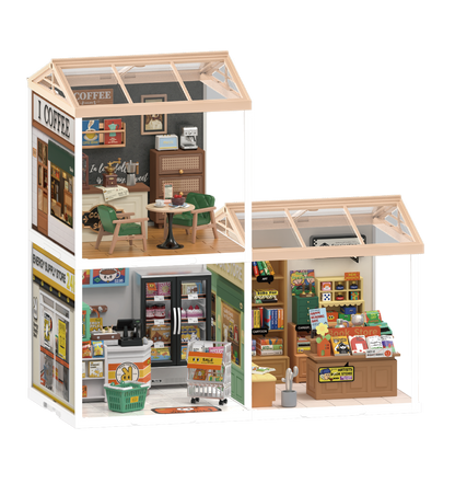Hands Craft - DIY Miniature House Kit: Breezy Time Cafe