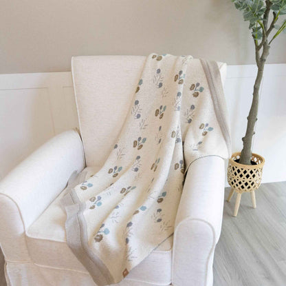 Crane Baby - Avery Organic Cotton Knitted Baby Blanket (Poppy)