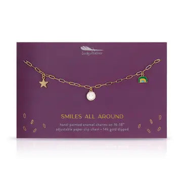 Enamel Treasure Necklace - Smile