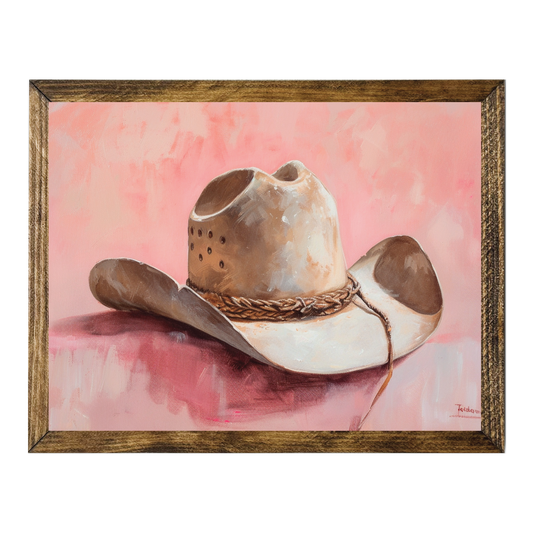Jarmz Designs - PRETTY IN PINK COWGIRL SERIES-COWGIRL HAT PINK ART