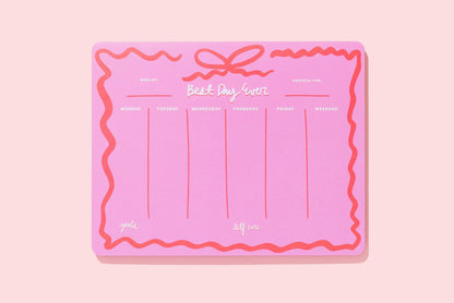 Taylor Elliott Designs - Weekly Planner - "Best Day Ever" - 52 Sheets