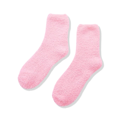Dabble Doll - Pink Cozy Socks with Ribbon