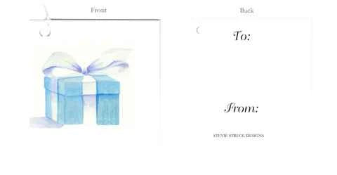 Blue gift tags sold separtley