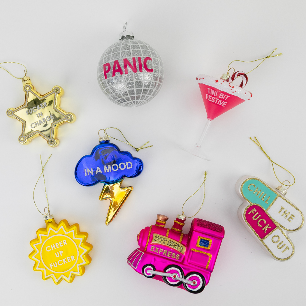Chez Gagné - Hot Mess Express - Locomotive Train - Glass Blown Holiday Ornament