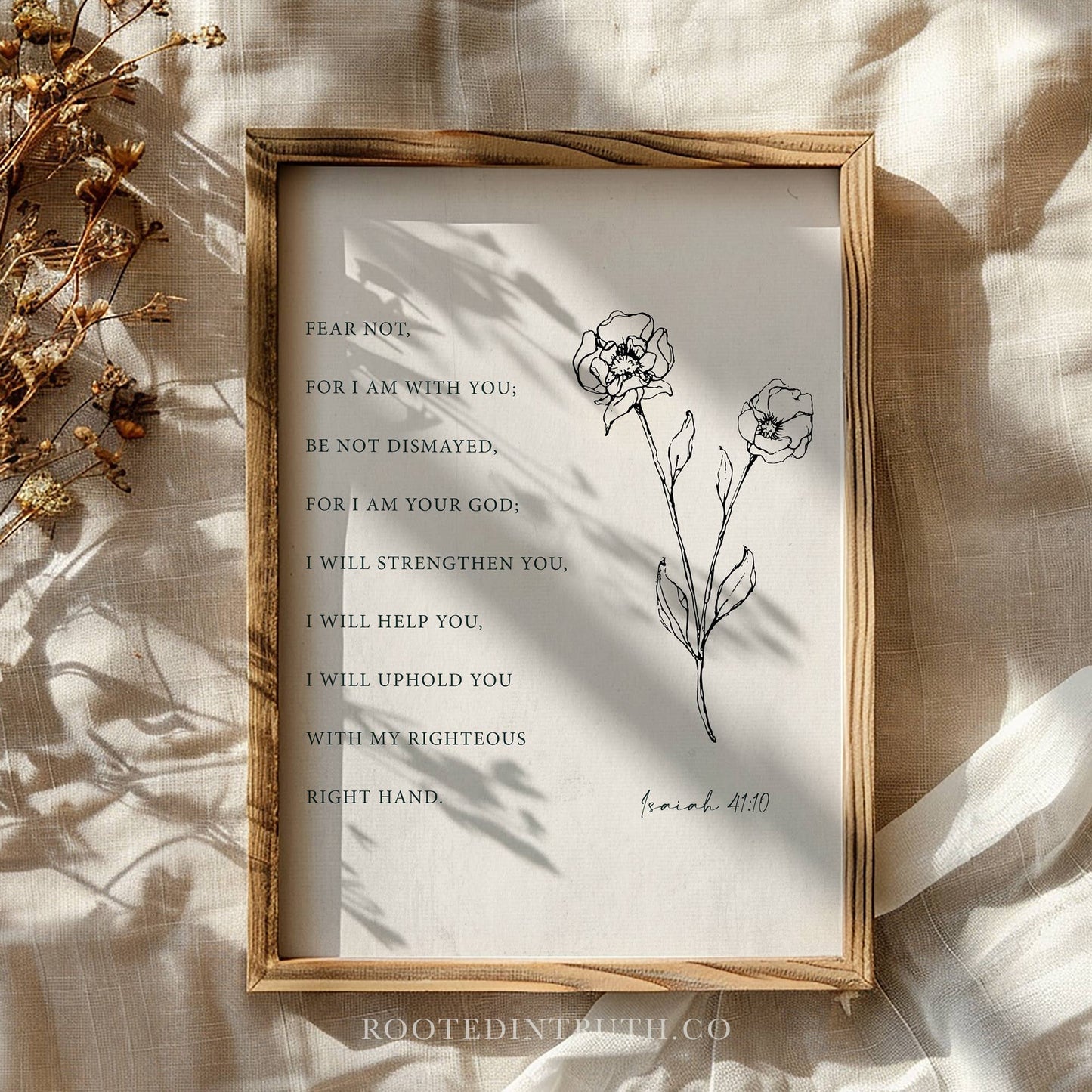 Fear Not - Wall Art Print Christian Gift Decor