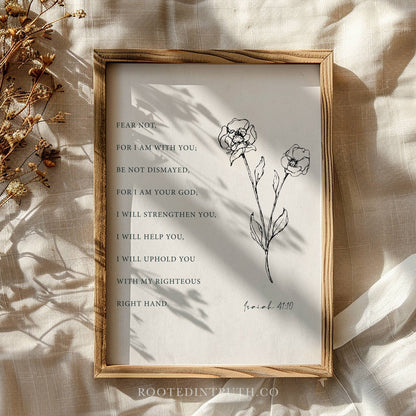 Fear Not - Wall Art Print Christian Gift Decor