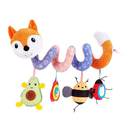 Baby Stroller Rattle Toy: Gray Fox