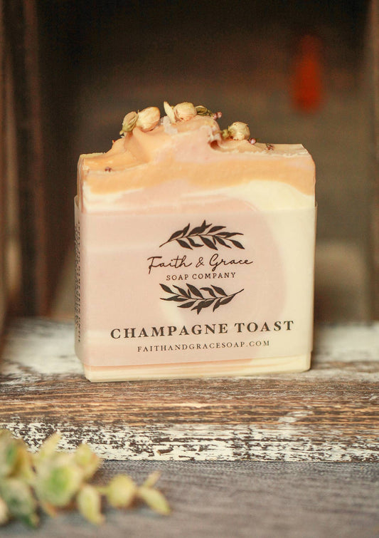 Champagne Toast Artisan Soap, Luxury Shea Butter Soap, 4+oz.