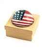 Vintage American Flag Crystal Dome Paperweight