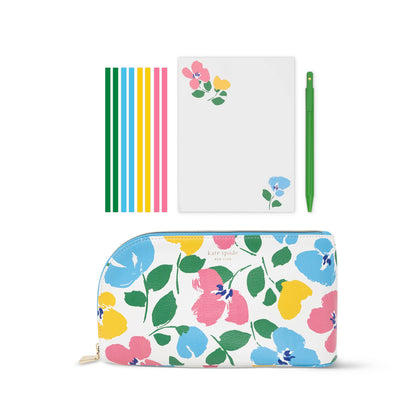 Kate Spade New York - Desk Essentials Pouch, Painterly Bouquet