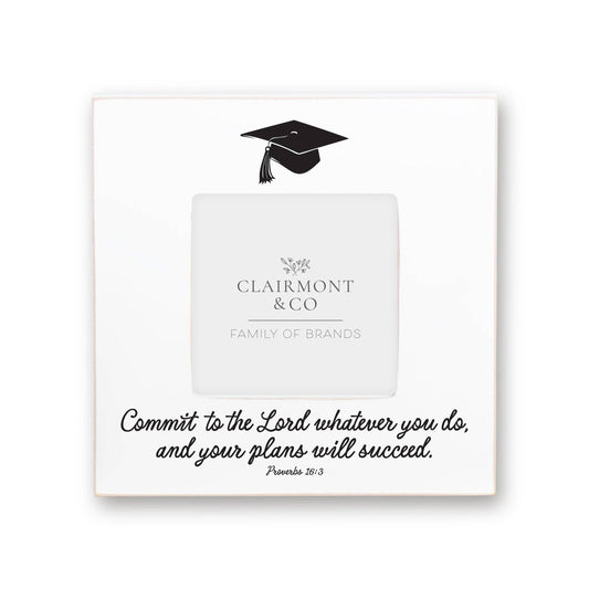 Graduation Picture Frame-Commit To The Lord Whatever You Do