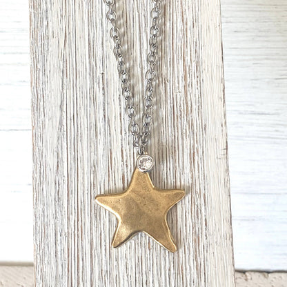 Star necklace celestial jewelry non tarnishing 