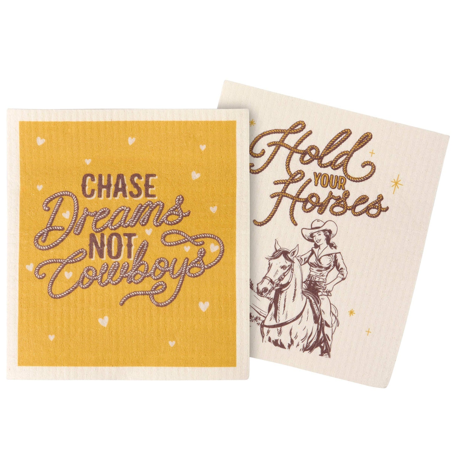 Dreams Not Cowboys Swedish Dishcloth Set