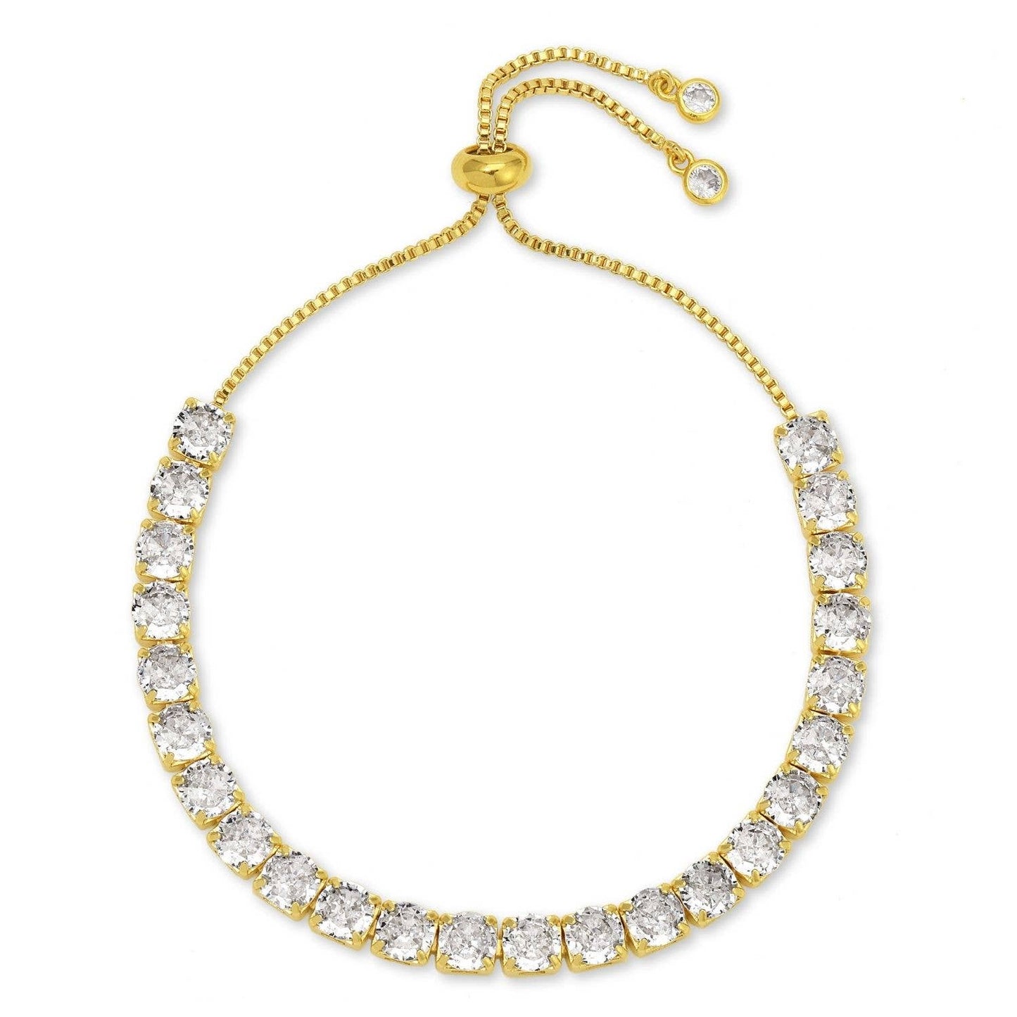 Statement Faux Diamond Pulley Bracelet