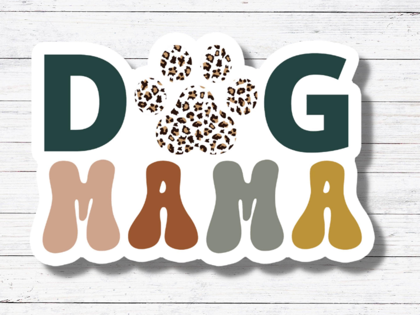 Oily Graphic Creations - Dog Momma Cheetah Paw - Dog Parent Sticker/Magnet
