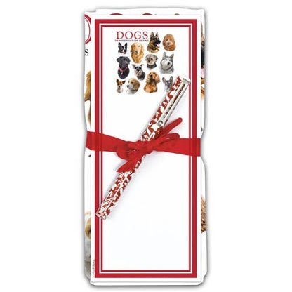 Flour Sack Towel & Magnetic Note Pad Set Dogs