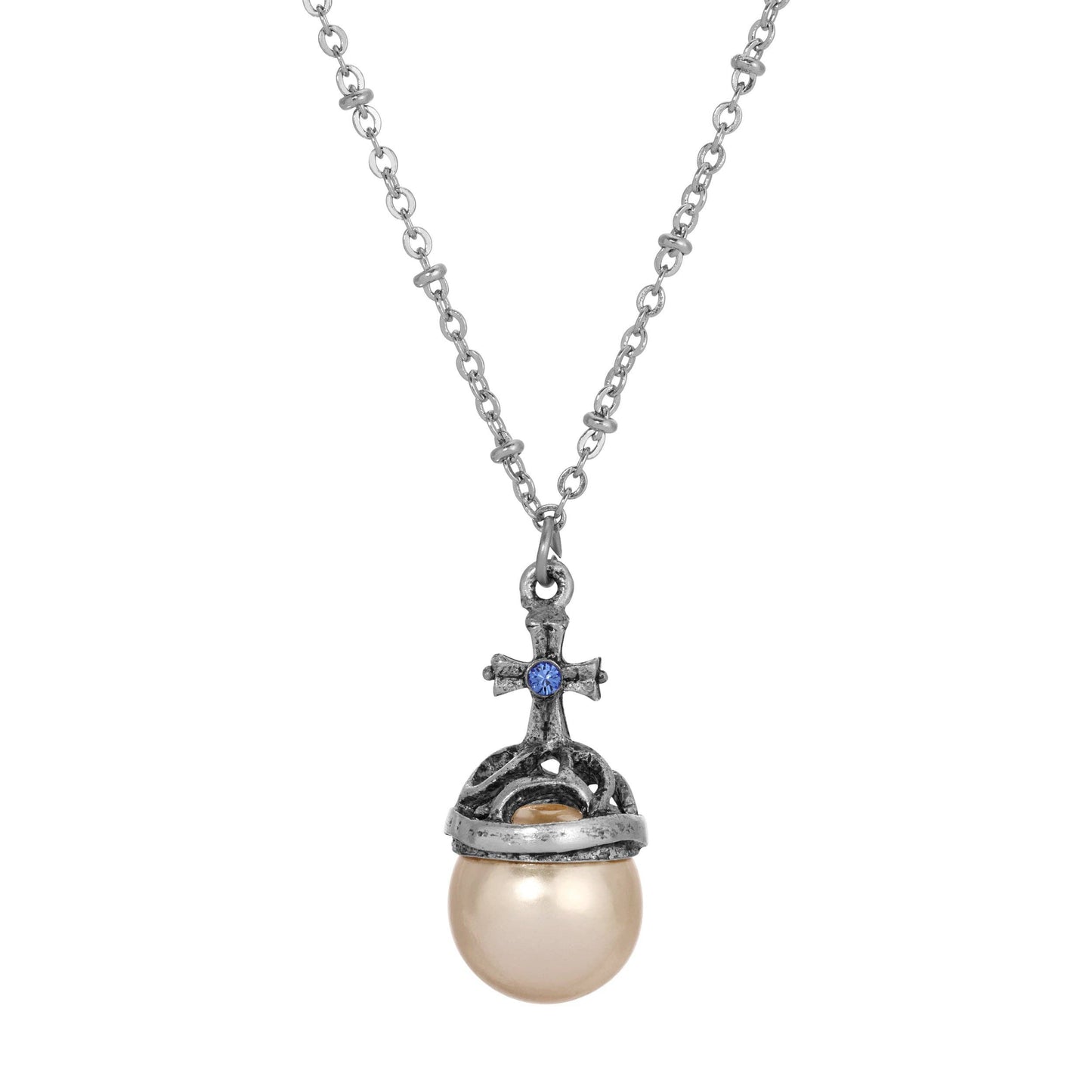 1928 Jewelry - Symbols Of Faith Globus Cruciger Inspired Pendant Necklace 16"