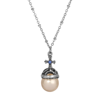 1928 Jewelry - Symbols Of Faith Globus Cruciger Inspired Pendant Necklace 16"