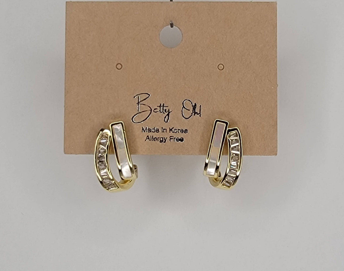 CZ DECO POST EARRINGS