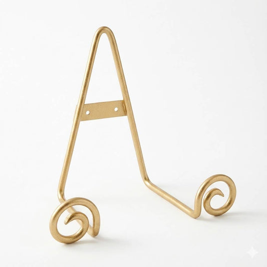 Gold Swirl w/White Wash Easel, Medium