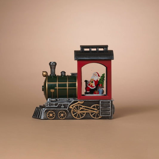 Lighted Spinning Water Globe Train