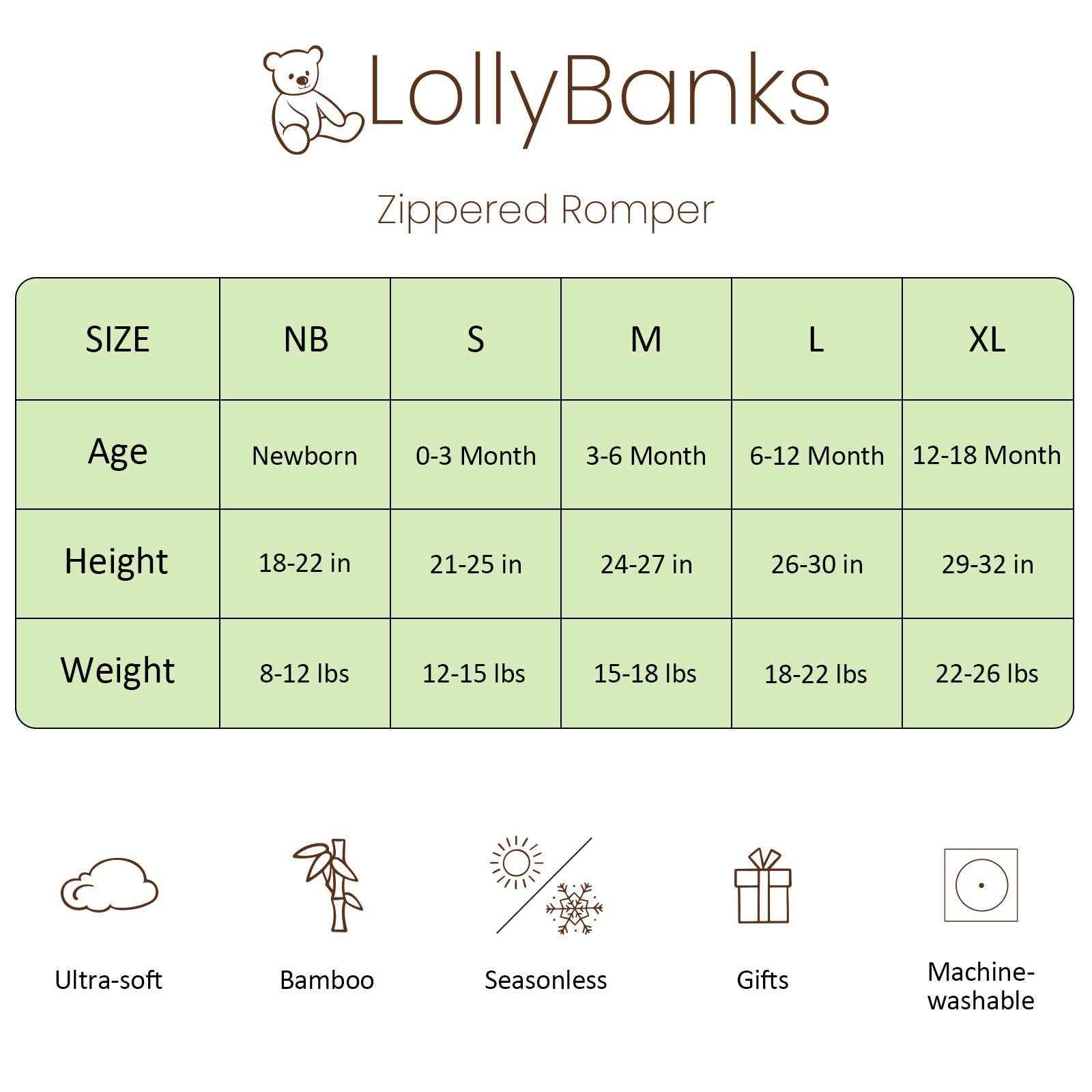 LollyBanks - Bamboo Baby Convertible Zipper Pajamas - Golf Cart