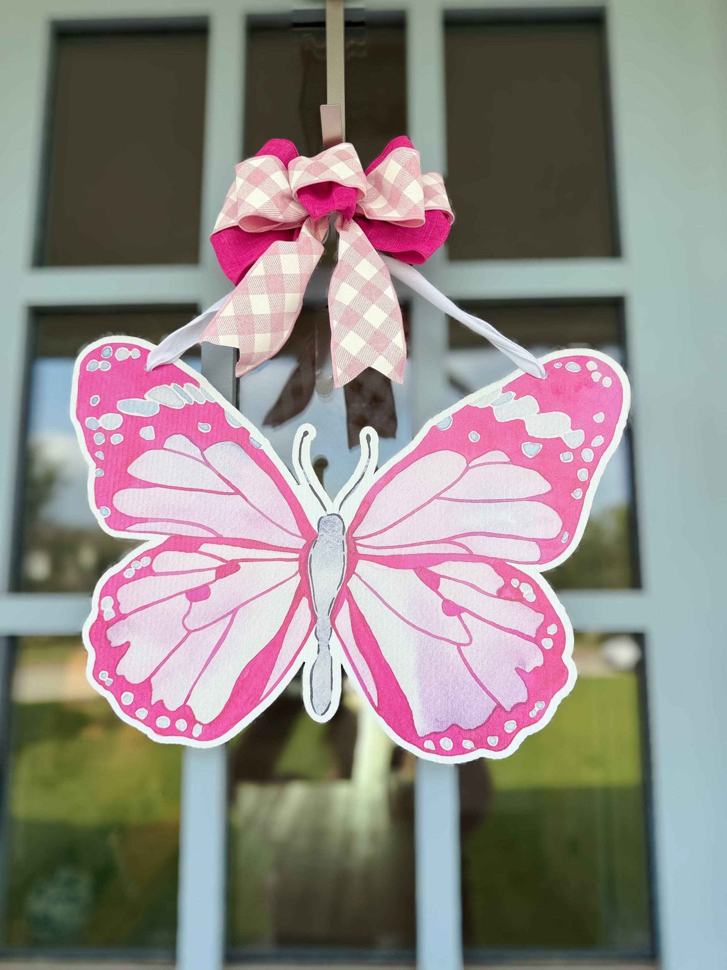 FPE x Catherine Cartie Pink Butterfly Door Hanger: Please Include the Bow