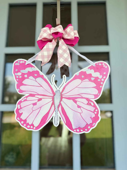 FPE x Catherine Cartie Pink Butterfly Door Hanger: Please Include the Bow