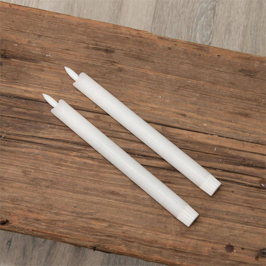 Taper Candles - White Flameless