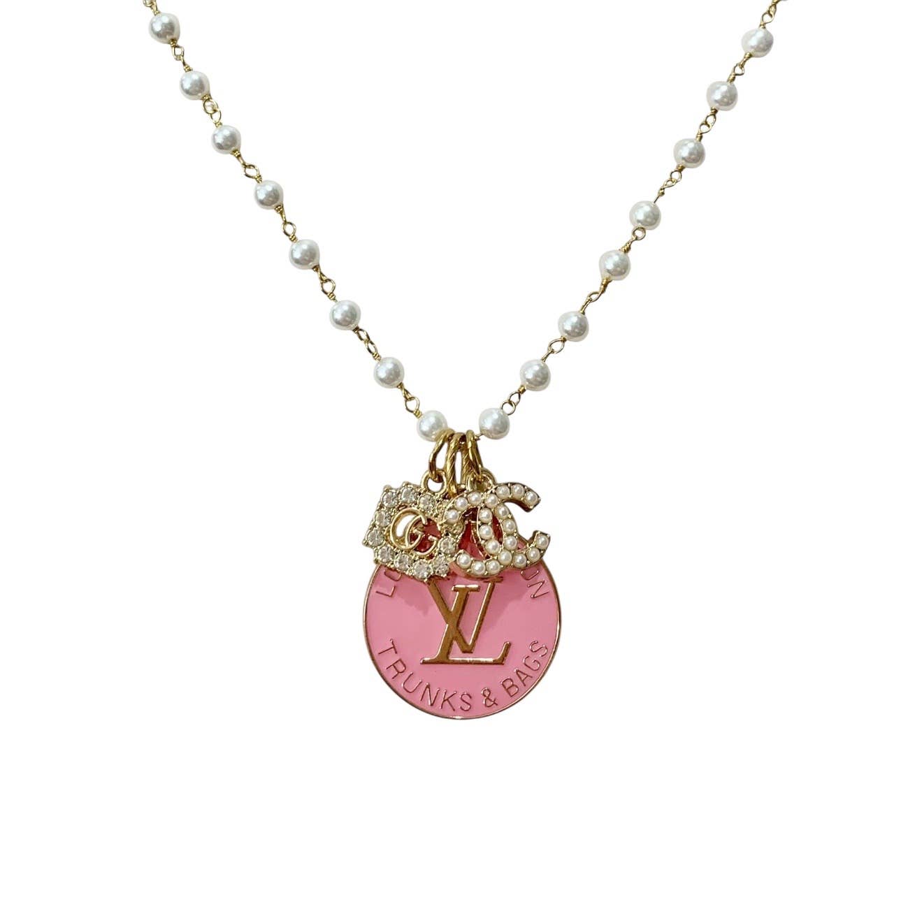 Repurposed Vintage Pearl Rhinestone Necklace