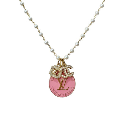Repurposed Vintage Pearl Rhinestone Necklace