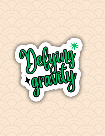 Defying gravity wicked inspired sticker,laptop decals