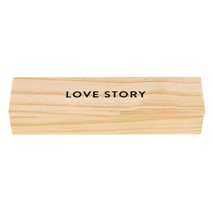Estudio de diseño Santa Bárbara de Creative Brands - Caja de madera con bolígrafo con gemas - Historia de amor