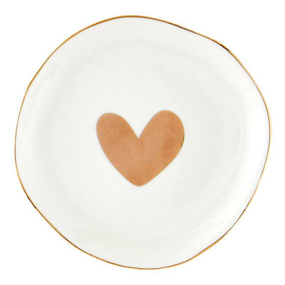 Bella Sleep + Spa - Ceramic Tray - Gold Heart